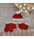Conjunto 3 piezas lana rojo navideño
